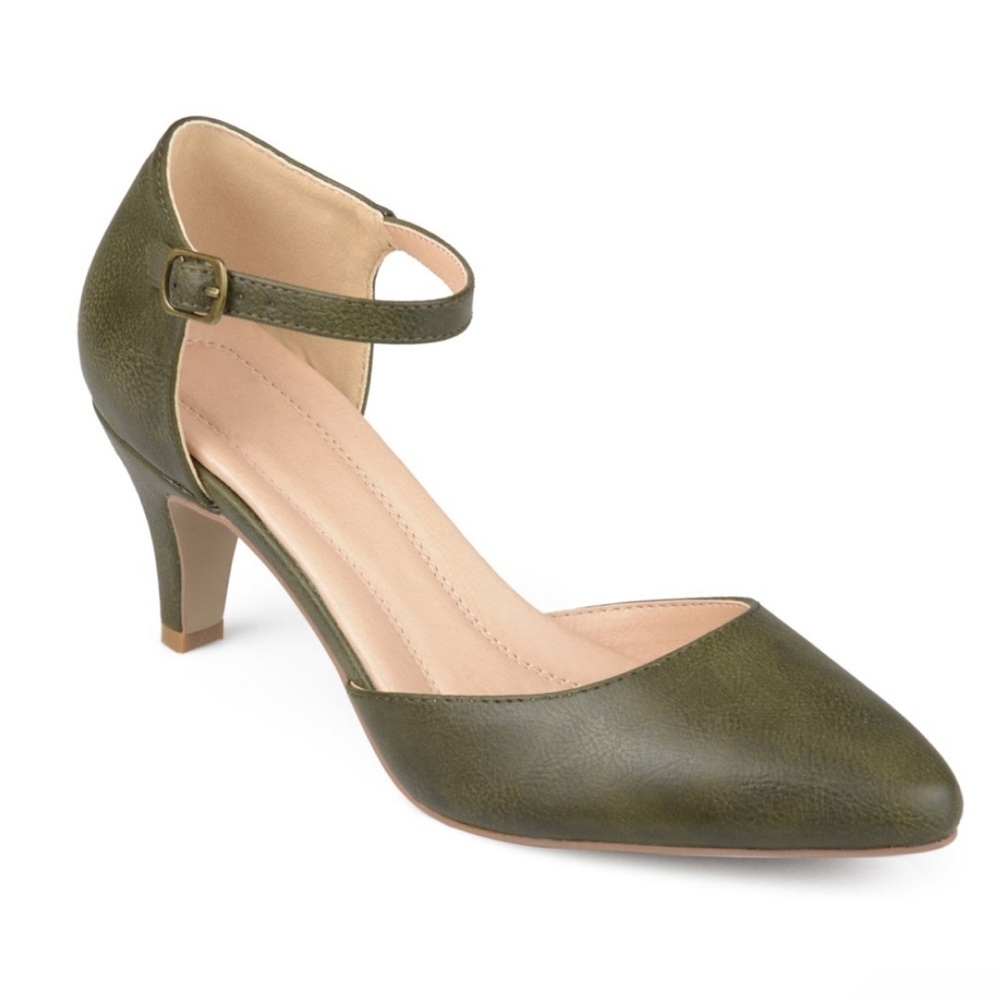 Journee Collection Olive Green Heels